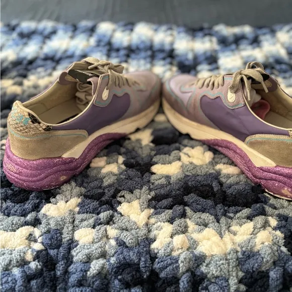 Golden Goose Purple and Gray Sneakers
