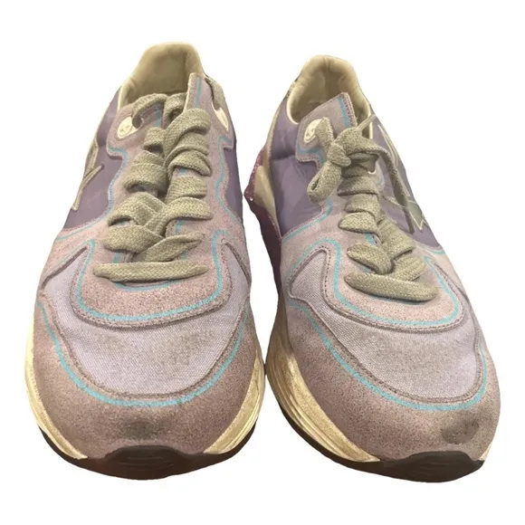 Golden Goose Purple and Gray Sneakers