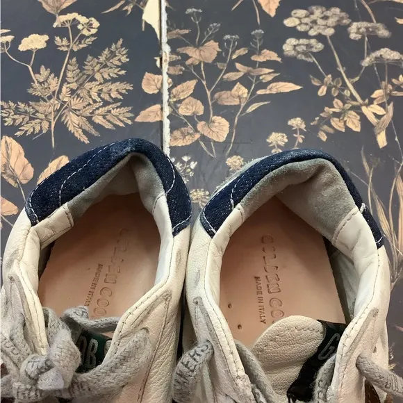 Golden Goose White and Gray Sneakers
