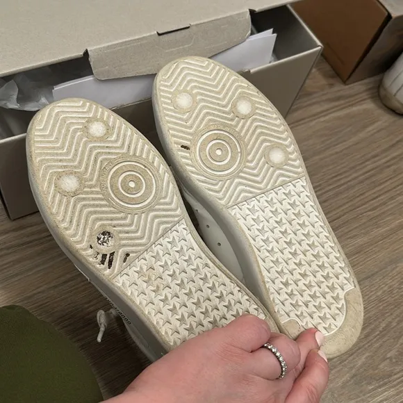 Golden Goose White Silver Designer Sneakers