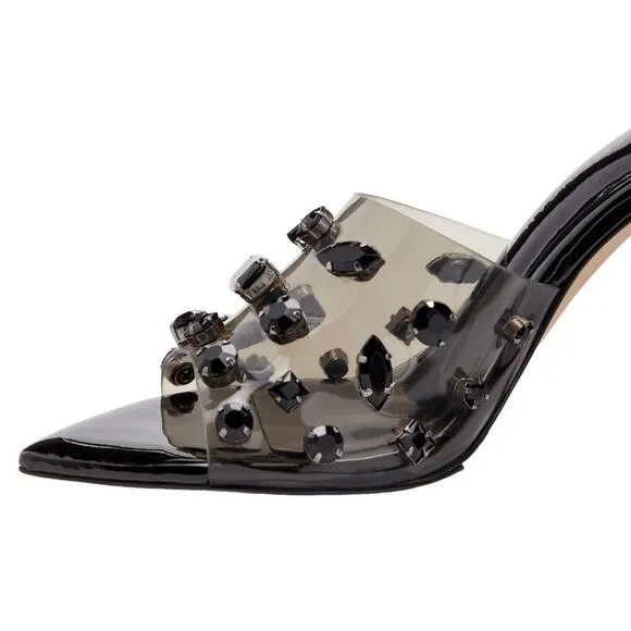 Good American Diamonds Forever Wedge in Lightsmoke001, Size 9.5