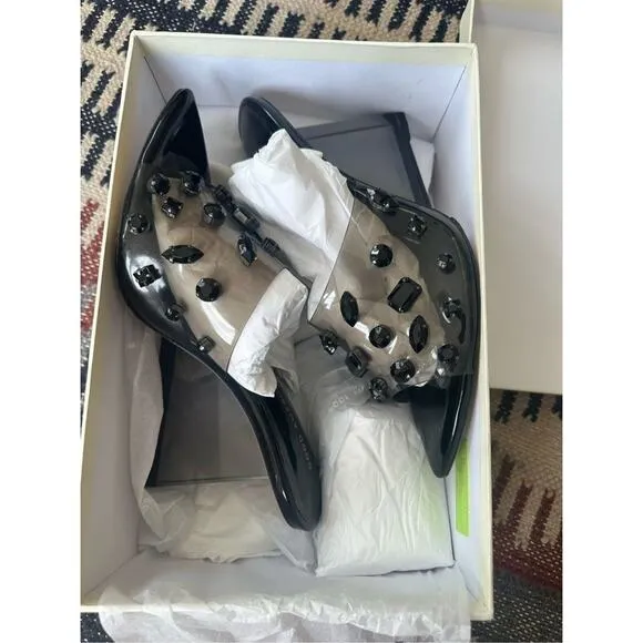 Good American Diamonds Forever Wedge in Lightsmoke001, Size 9.5