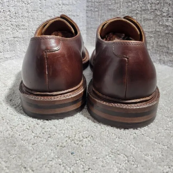 Grant Stone Men's Size 10D US Brown Leather Round Toe Derby Dress Shoes 44324