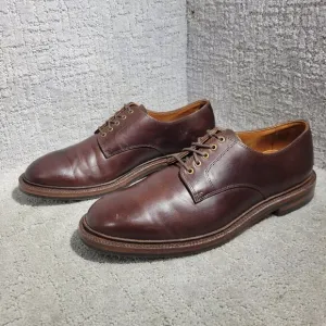 Grant Stone Men's Size 10D US Brown Leather Round Toe Derby Dress Shoes 44324