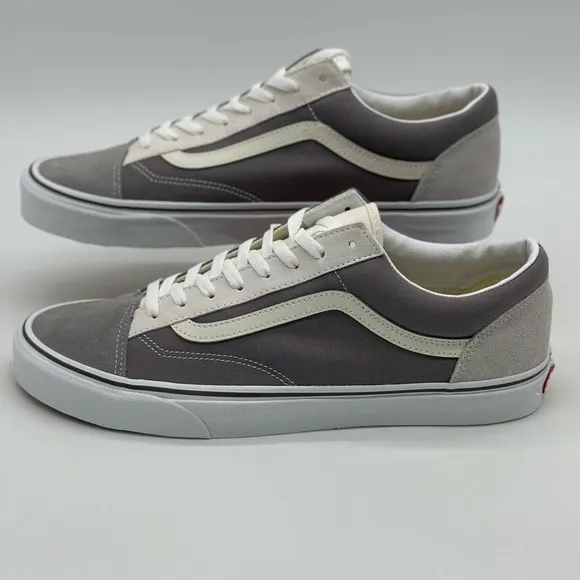 Gray and White Sneakers