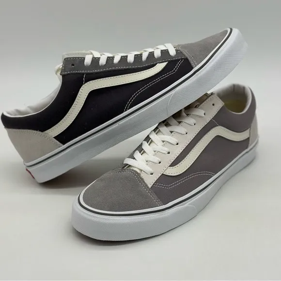 Gray and White Sneakers