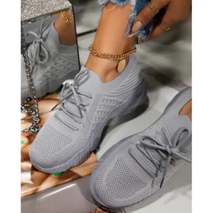 Gray Slip On Comfy Athleisure Sneakers