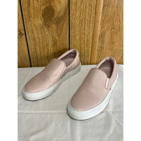 Greats Brooklyn the Wooster Women's Leather Slip on Sneakers Peach Pink Size 9.5