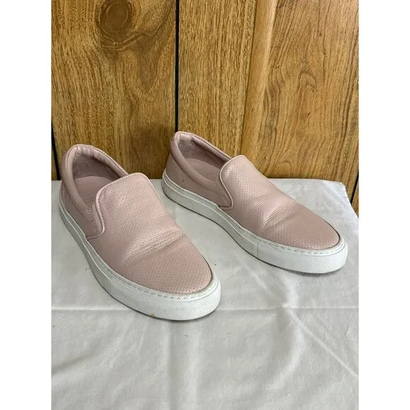 Greats Brooklyn the Wooster Women's Leather Slip on Sneakers Peach Pink Size 9.5