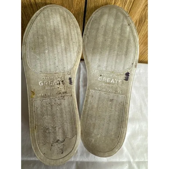 Greats Brooklyn the Wooster Women's Leather Slip on Sneakers Peach Pink Size 9.5