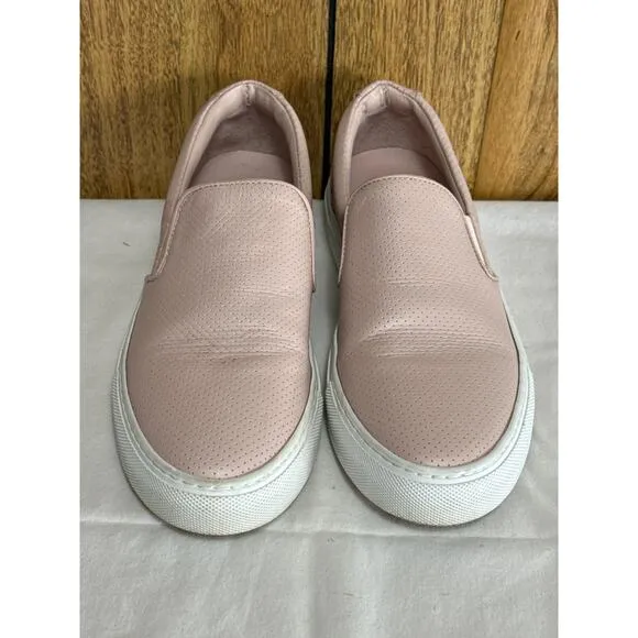 Greats Brooklyn the Wooster Women's Leather Slip on Sneakers Peach Pink Size 9.5