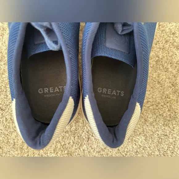 Greats Royale Blue Knit Sneakers Tennis Shoes Size 11