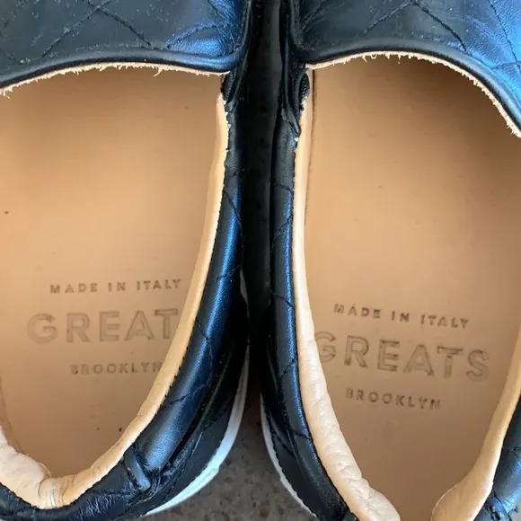 Greats Wooster Quilted Leather Slip-On Sneakers 8
