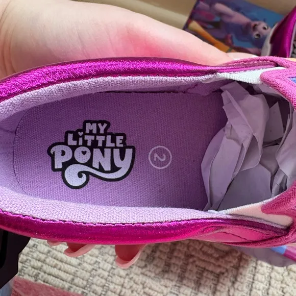 GroundUp My Little Pony Pink &amp; Purple Slip On Sneakers Size 2 New in Box