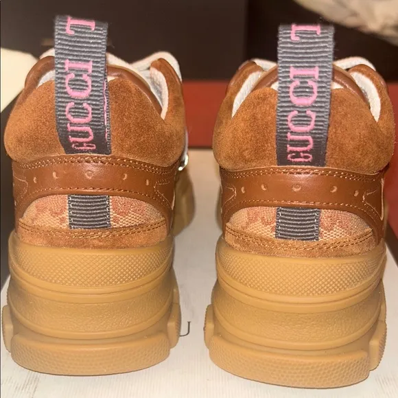 Gucci Brown Sneakers with White Laces