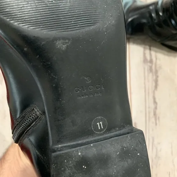 Gucci men’s boots 11 black zipper great condition