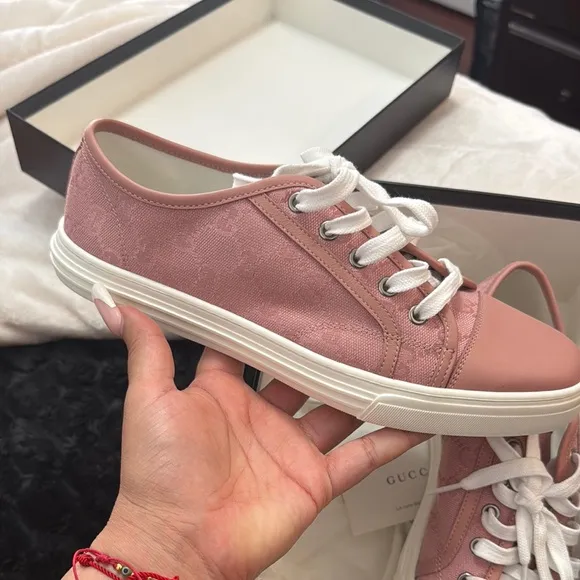 Gucci pink sneakers