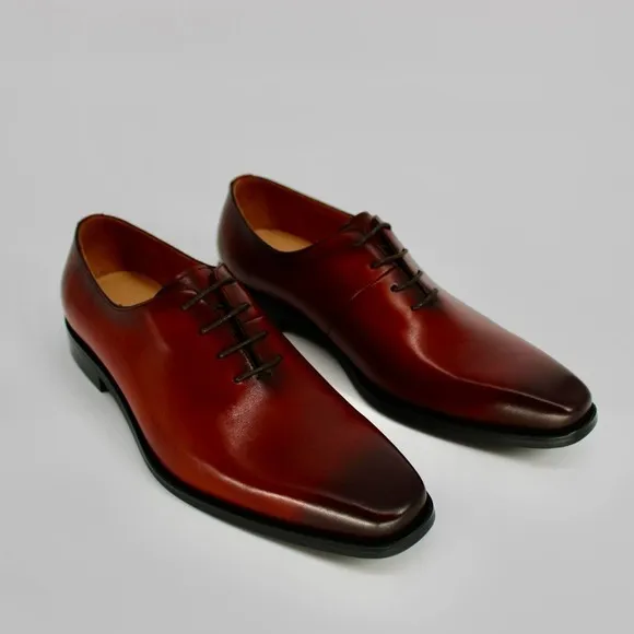 Hallow Unbind Handmade Dress Shoes Leather Wingtip Oxford Men’s Size 10.5 NEW