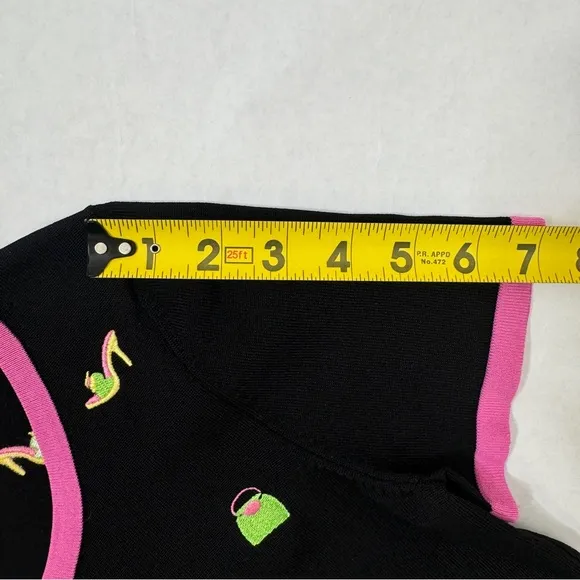 Hampshire Studio Novelty Y2K Sweater Purse Heels Knit Shoe Yellow Pink SZ Small