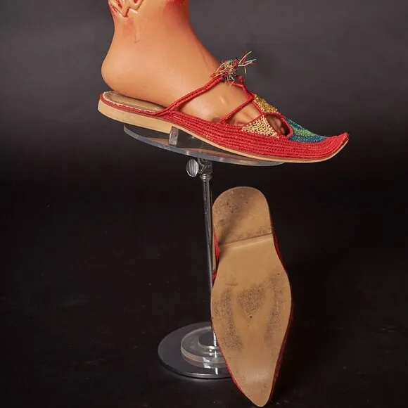 Handcrafted Vintage Woven Arabian Turkish Moorish Slippers Shoes