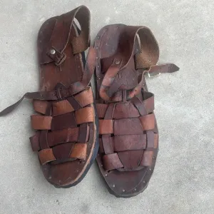 Handmade Leather Sandals! Size  10