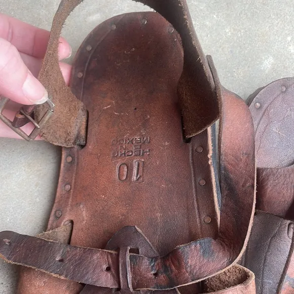 Handmade Leather Sandals! Size  10