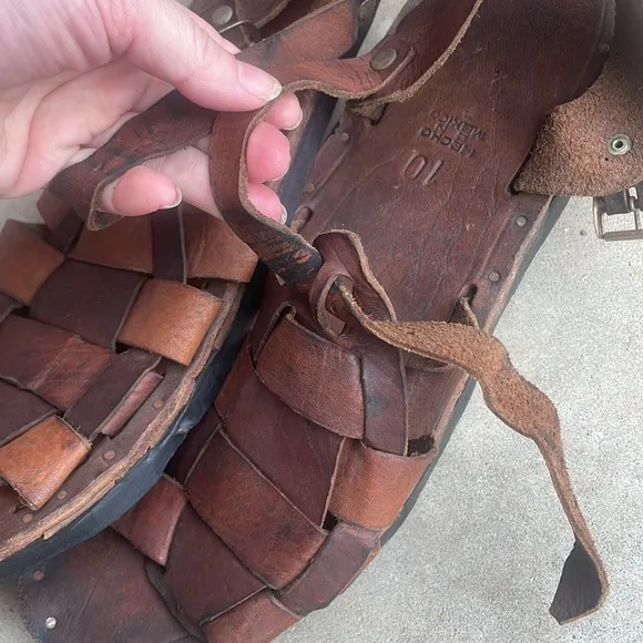 Handmade Leather Sandals! Size  10