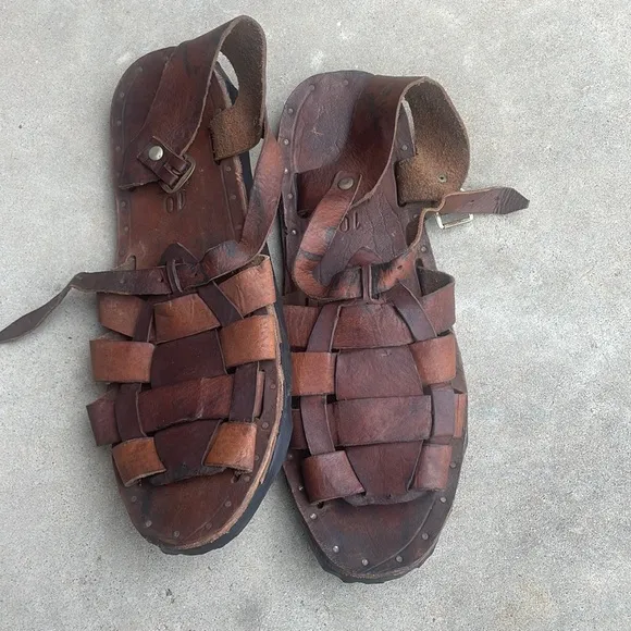Handmade Leather Sandals! Size  10