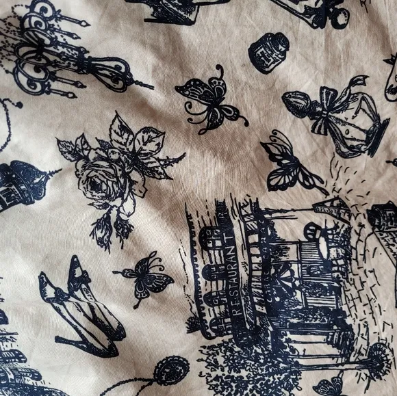 Handmade Paris Print Dress, VGUC, Size S
