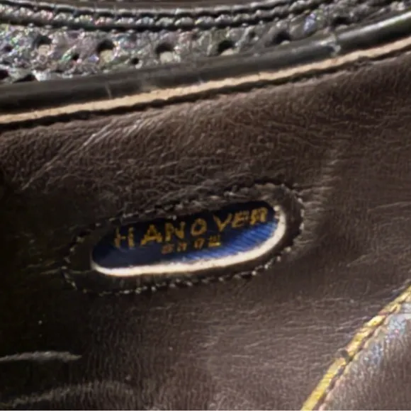Hanover Master Flex Men's Size 9 D/B Black Leather Wingtip Oxford Dress Shoes‎