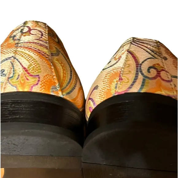 Harlem  knight Mens Slip On  Multi Color Floral Print Design Dress Shoes Size 13