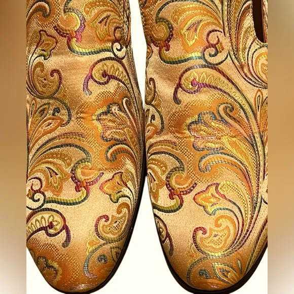 Harlem  knight Mens Slip On  Multi Color Floral Print Design Dress Shoes Size 13