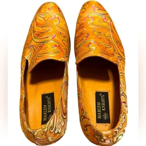 Harlem  knight Mens Slip On  Multi Color Floral Print Design Dress Shoes Size 13