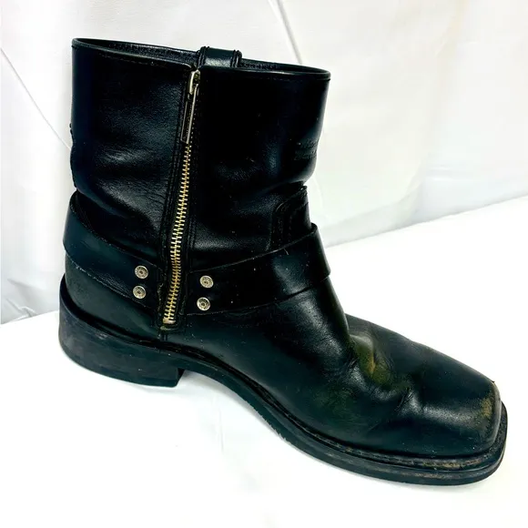 HARLEY DAVIDSON 94422 Size 9  black leather motorcycle boots