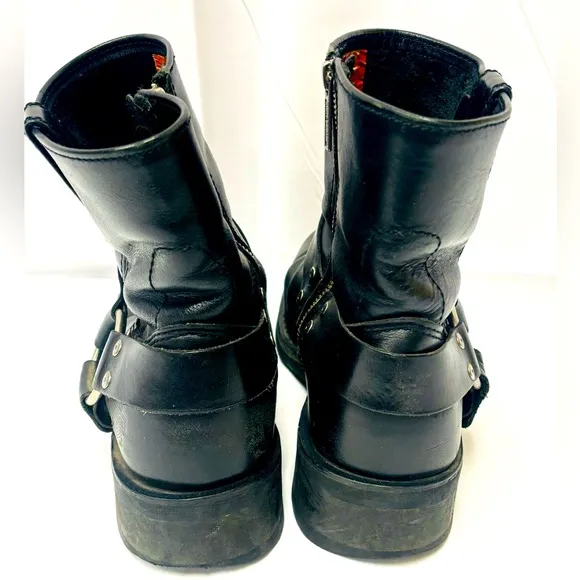 HARLEY DAVIDSON 94422 Size 9  black leather motorcycle boots