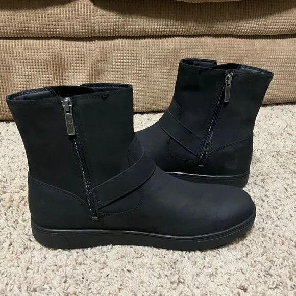 Harley-Davidson men’s Black Leather Ankle Boots With Double Buckle Straps Size 9