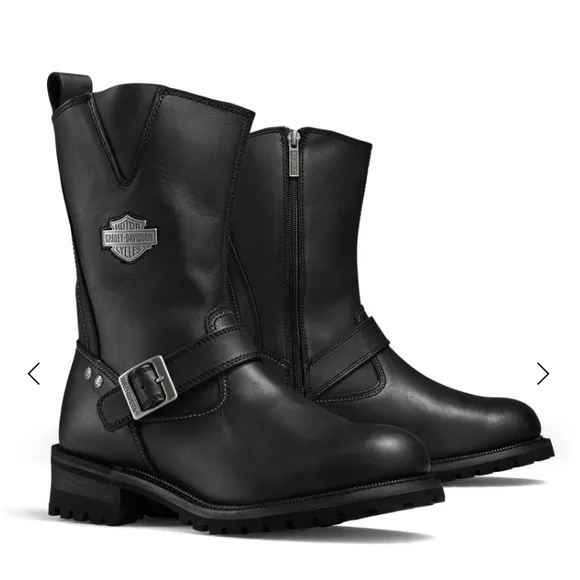 Harley-Davidson Stivali Black Leather Boots Men’s Bladen Riding Boots Size 10