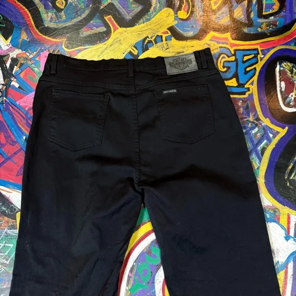 Harley-Davidson Women’s Black Flare Jeans – Size 14 - Stretch Fit