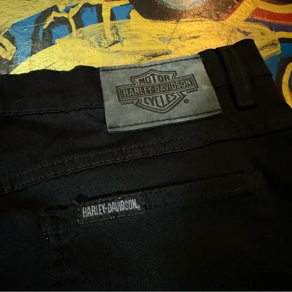 Harley-Davidson Women’s Black Flare Jeans – Size 14 - Stretch Fit