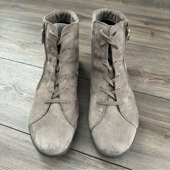 HARTJES Women’s Suede Leather Wool Lined Ankle Boots Casual Luxary Outoor US 12
