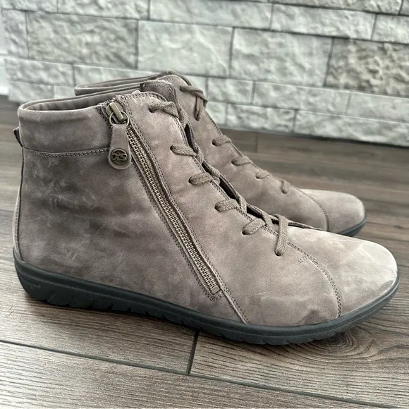 HARTJES Women’s Suede Leather Wool Lined Ankle Boots Casual Luxary Outoor US 12