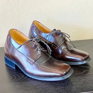 Height Increased Brown Leather Dress Shoes