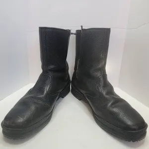 Henke Unisex Black Spini St. Moritz Shearling Fur Lined Snow Boots Size W 10/M 8