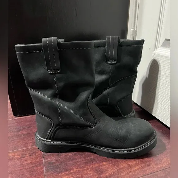 Herman Survivors Men's Size 13 Black  Steel Toe Theo Boots  Leather Oil/Slip Res