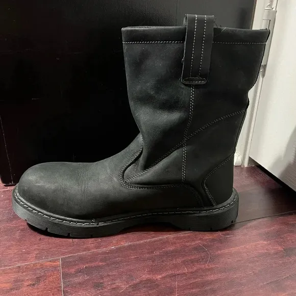 Herman Survivors Men's Size 13 Black  Steel Toe Theo Boots  Leather Oil/Slip Res