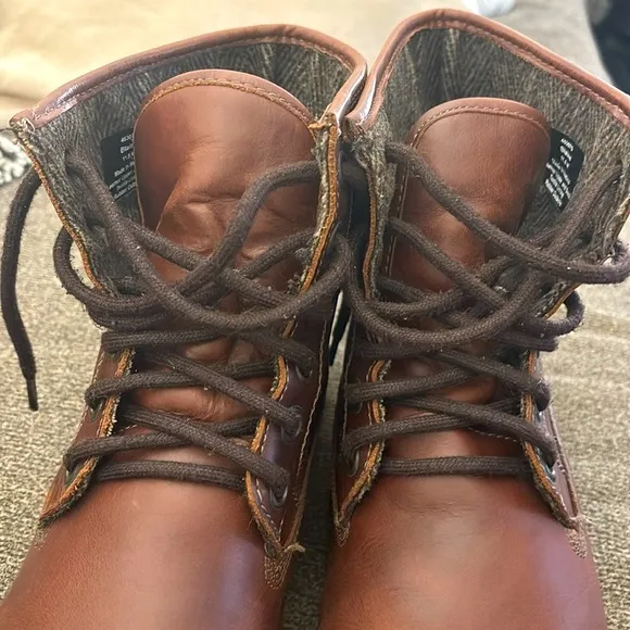 Hestoration Blaine Brown Leather Lace Front  Boots Size 11.5M
