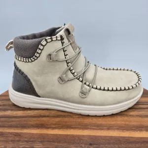 Hey Dude Eloise Boots Women's 9 Recycled Leather Oak Slip On Ankle Booties