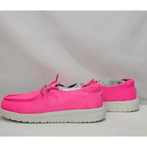 Hey Dude Wendy Youth Stretch Canvas Size 3 Neon Pink NWT