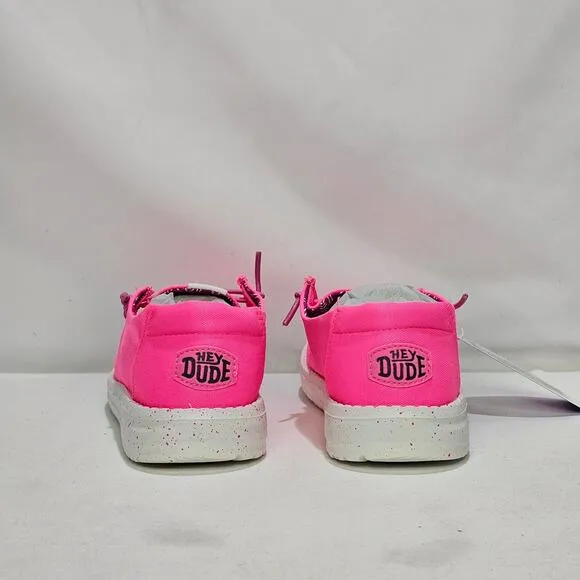 Hey Dude Wendy Youth Stretch Canvas Size 3 Neon Pink NWT
