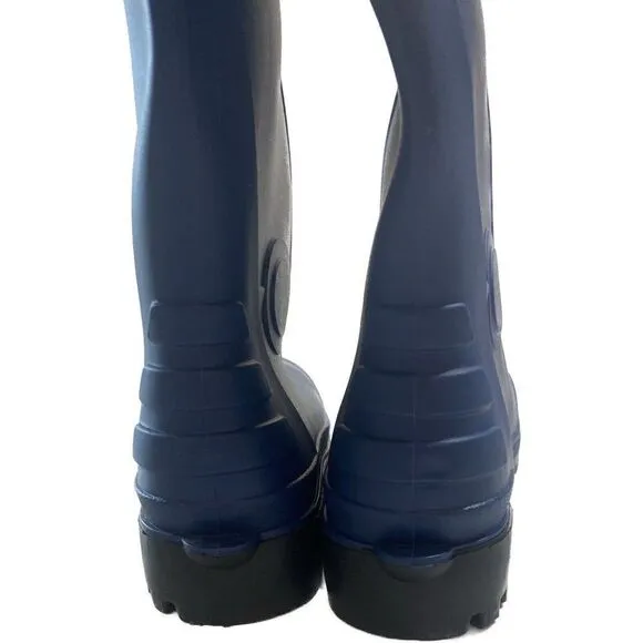 HISEA Men Steel Toe Safety Work Boots Waterproof Non-Slip Rain Boots Mud SZ 39/6